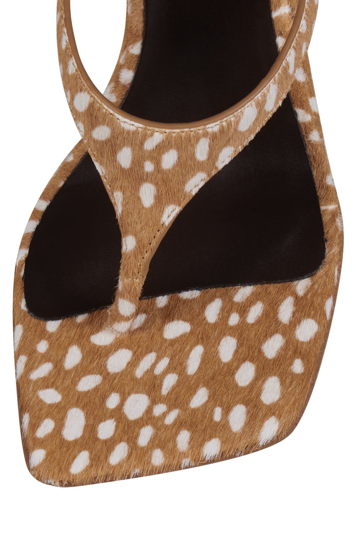 ROMEE-F Jeffrey Campbell Thong Sandal Tan White Spot