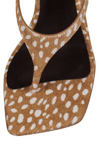 ROMEE-F Jeffrey Campbell Thong Sandal Tan White Spot