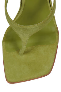 ROMEE Jeffrey Campbell Wedge Sandal Chartreuse Suede