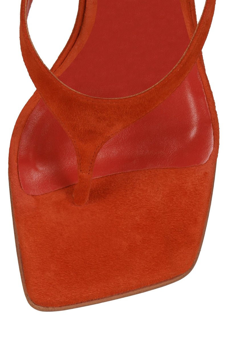 ROMEE Jeffrey Campbell Wedge Sandal Orange Suede
