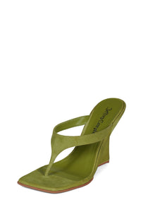 ROMEE Jeffrey Campbell Wedge Sandal Chartreuse Suede
_hover