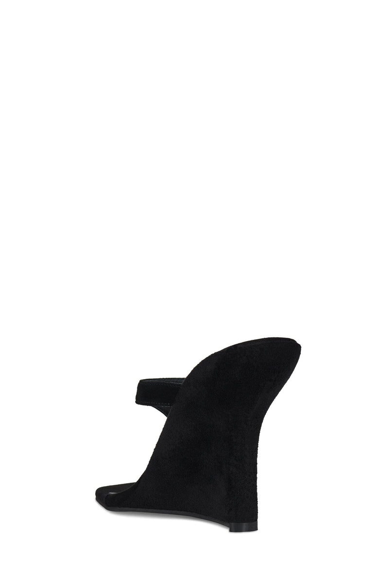 ROMEE Jeffrey Campbell Wedge Sandal Black Suede