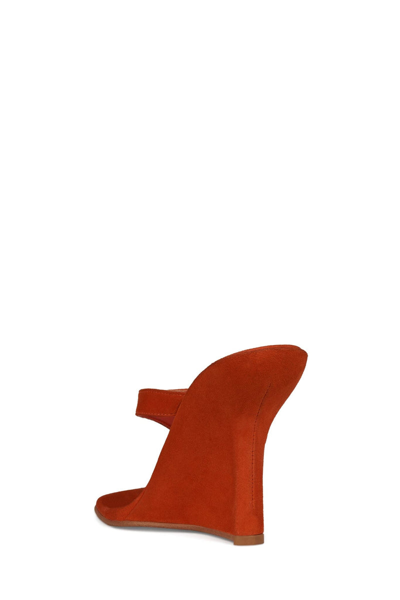 ROMEE Jeffrey Campbell Wedge Sandal Orange Suede