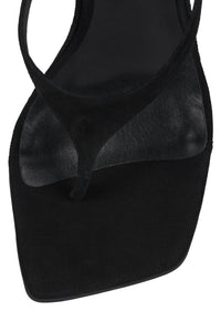 ROMEE Jeffrey Campbell Wedge Sandal Black Suede