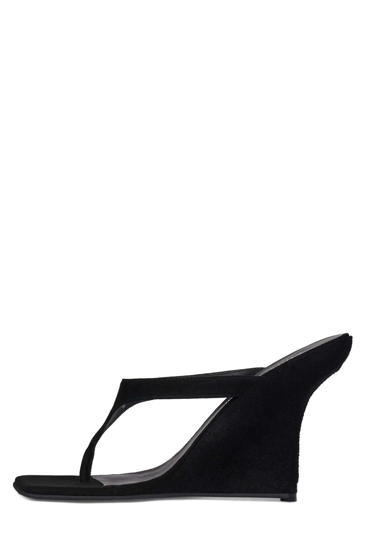 ROMEE Jeffrey Campbell Wedge Sandal Black Suede