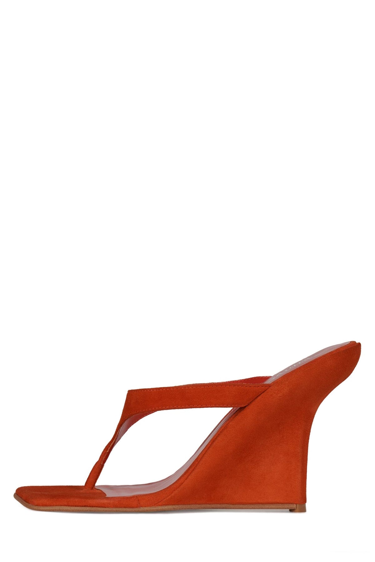 ROMEE Jeffrey Campbell Wedge Sandal Orange Suede