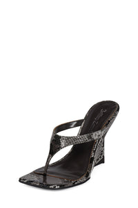 ROMEE Jeffrey Campbell Wedge Sandal Grey Black Python
_hover