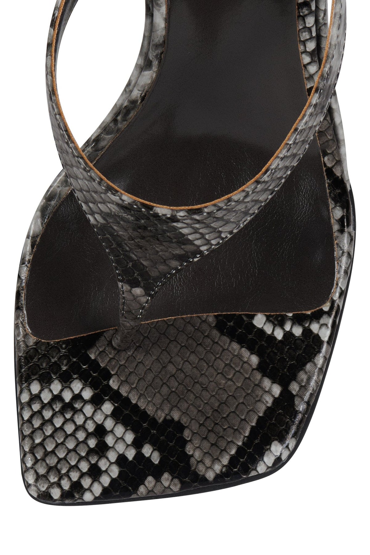 ROMEE Jeffrey Campbell Wedge Sandal Grey Black Python