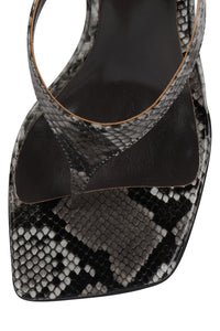 ROMEE Jeffrey Campbell Wedge Sandal Grey Black Python