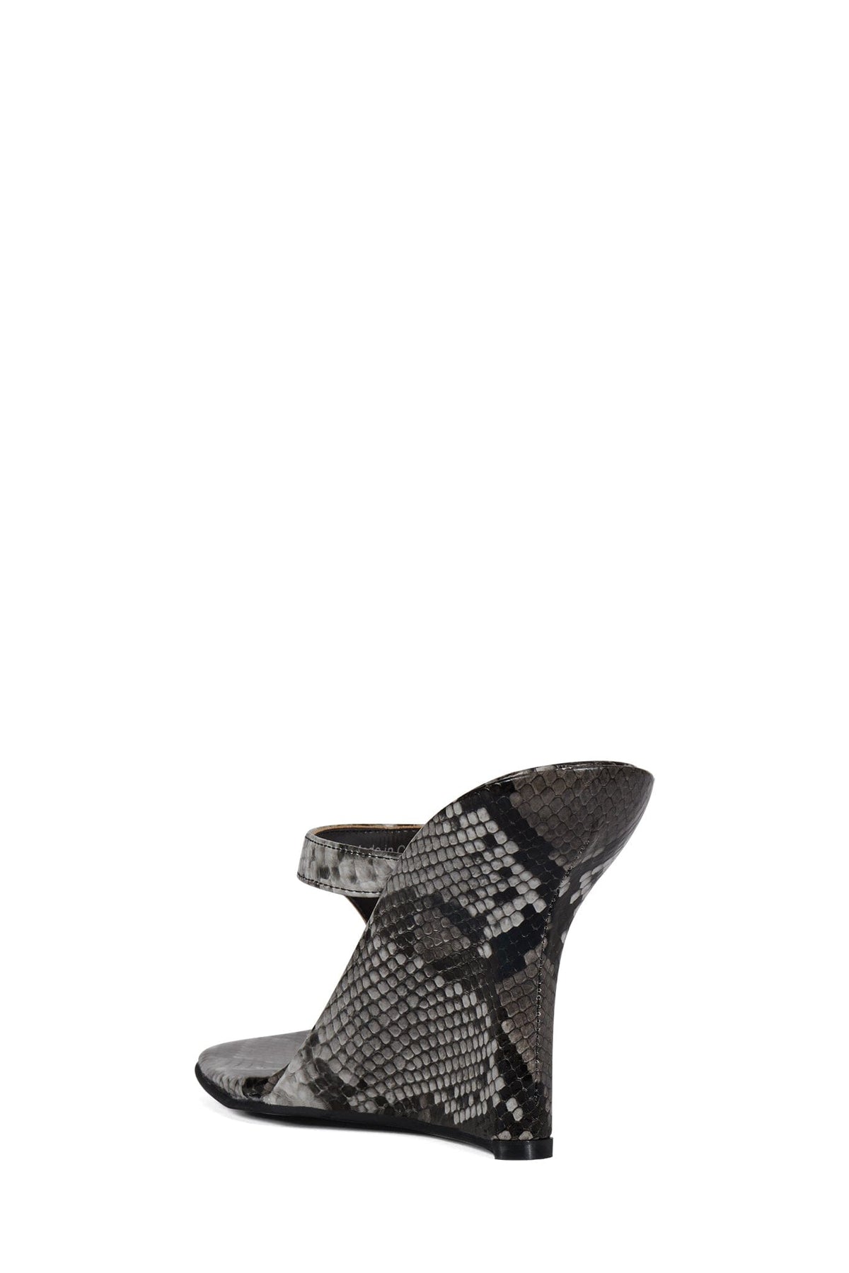 ROMEE Jeffrey Campbell Wedge Sandal Grey Black Python