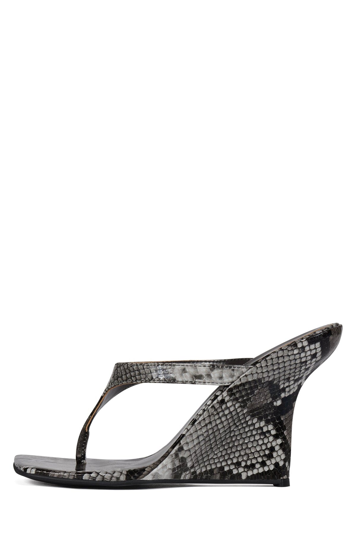 ROMEE Jeffrey Campbell Wedge Sandal Grey Black Python