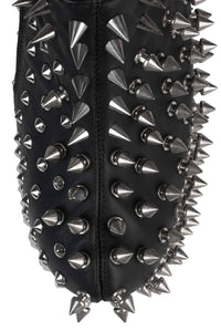 SHADOW-SPK Jeffrey Campbell Platform Wedge Boot Black Silver