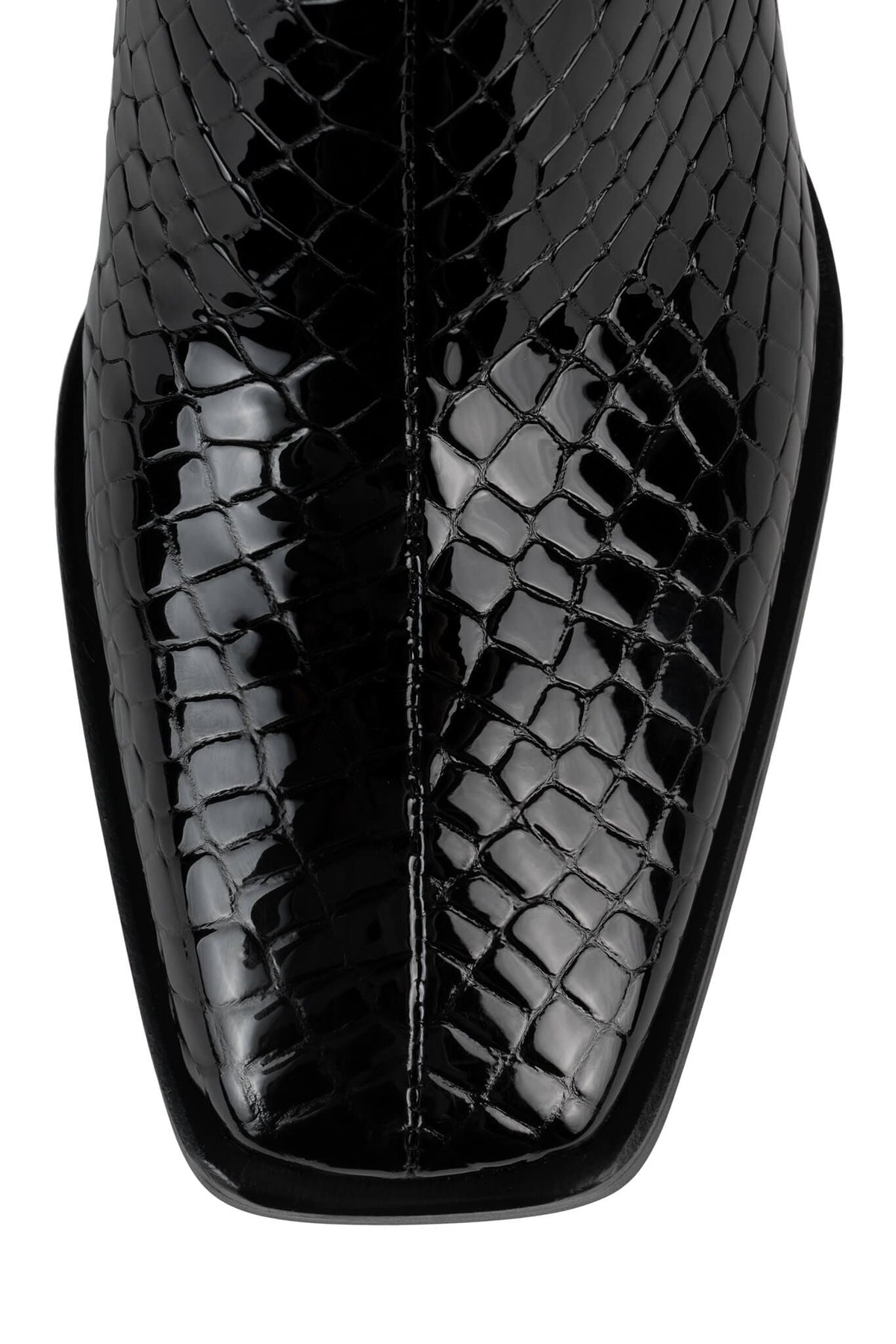 SHERPAL-2 Jeffrey Campbell Heeled Boot Black Croco Patent