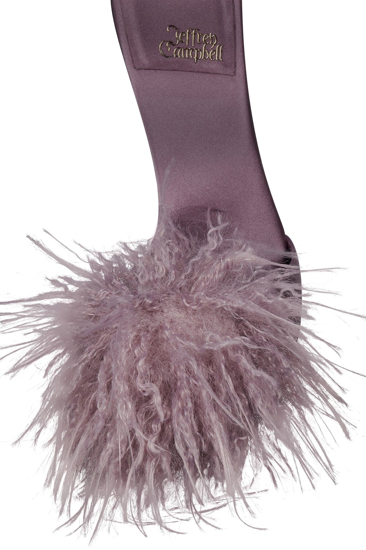 SHOPAHOLIC Jeffrey Campbell Heeled Mule Lilac Satin Combo