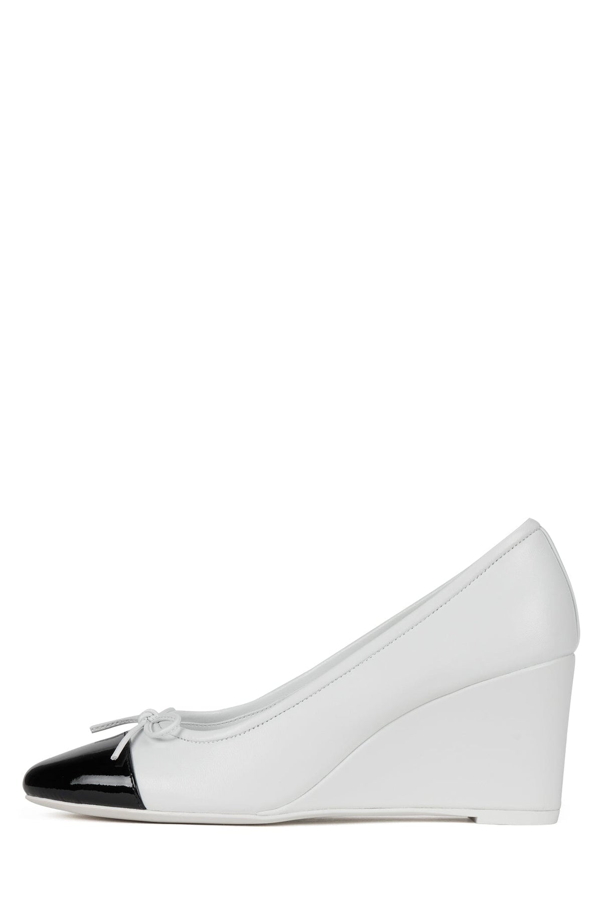 SHOPPING Wedge White Black Combo