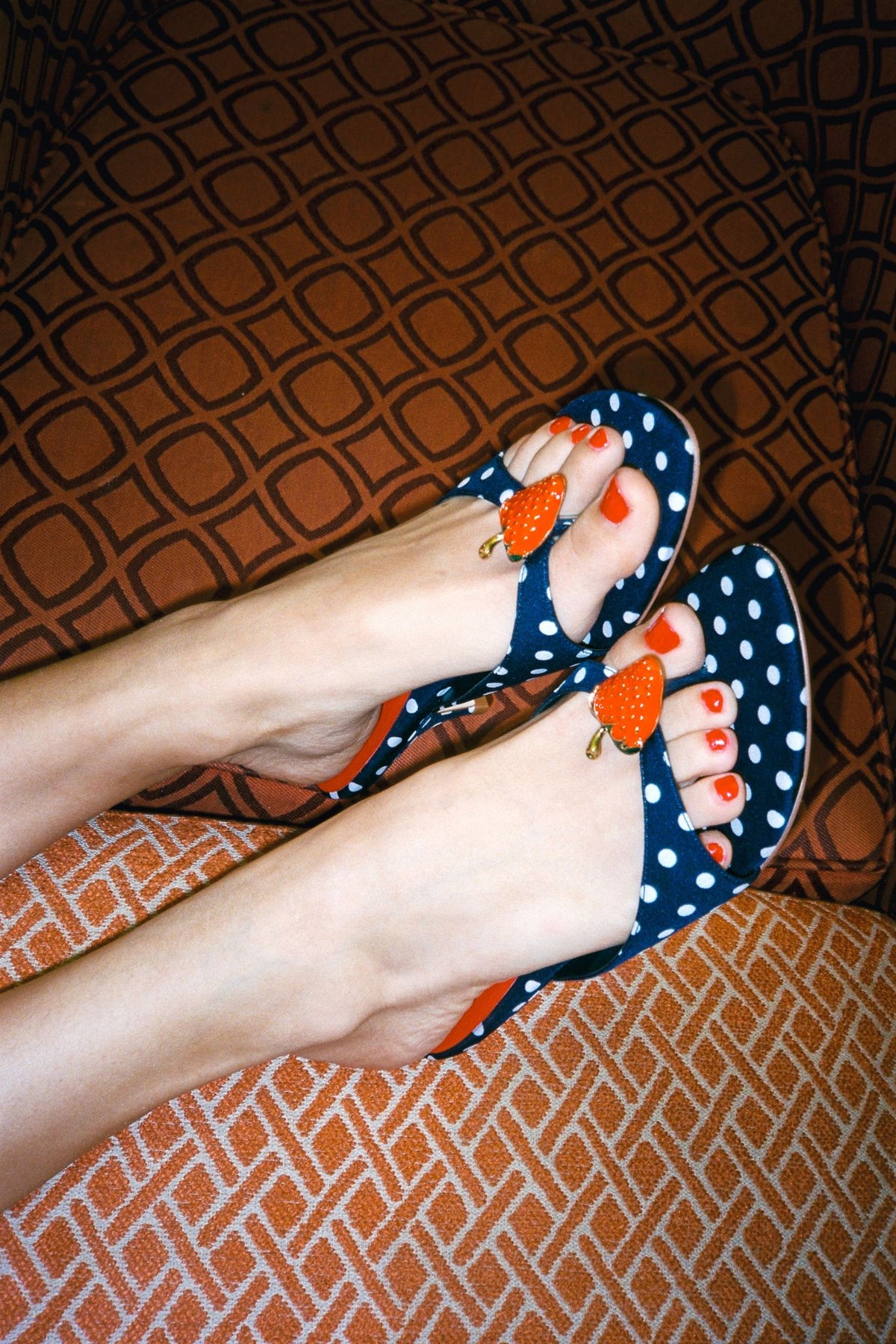 SHORTCAKE2 Navy White Polkadot _hover