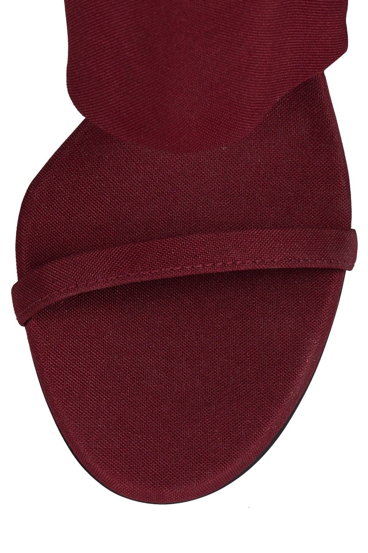 SHROUD Jeffrey Campbell Heeled Sandal Wine Fabric Combo
