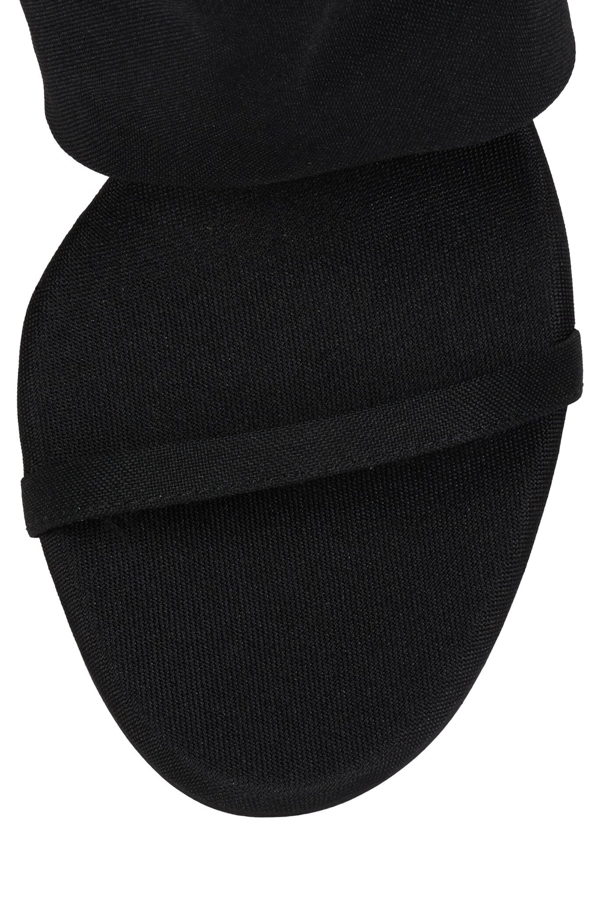 SHROUD Jeffrey Campbell Heeled Sandal Black Fabric Combo