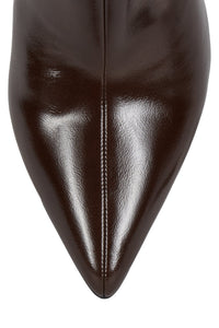 SIREN-24 Jeffrey Campbell Heeled Boot Coffee Wax