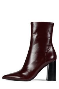 SIREN-24 Jeffrey Campbell Heeled Boot Dark Red Wax