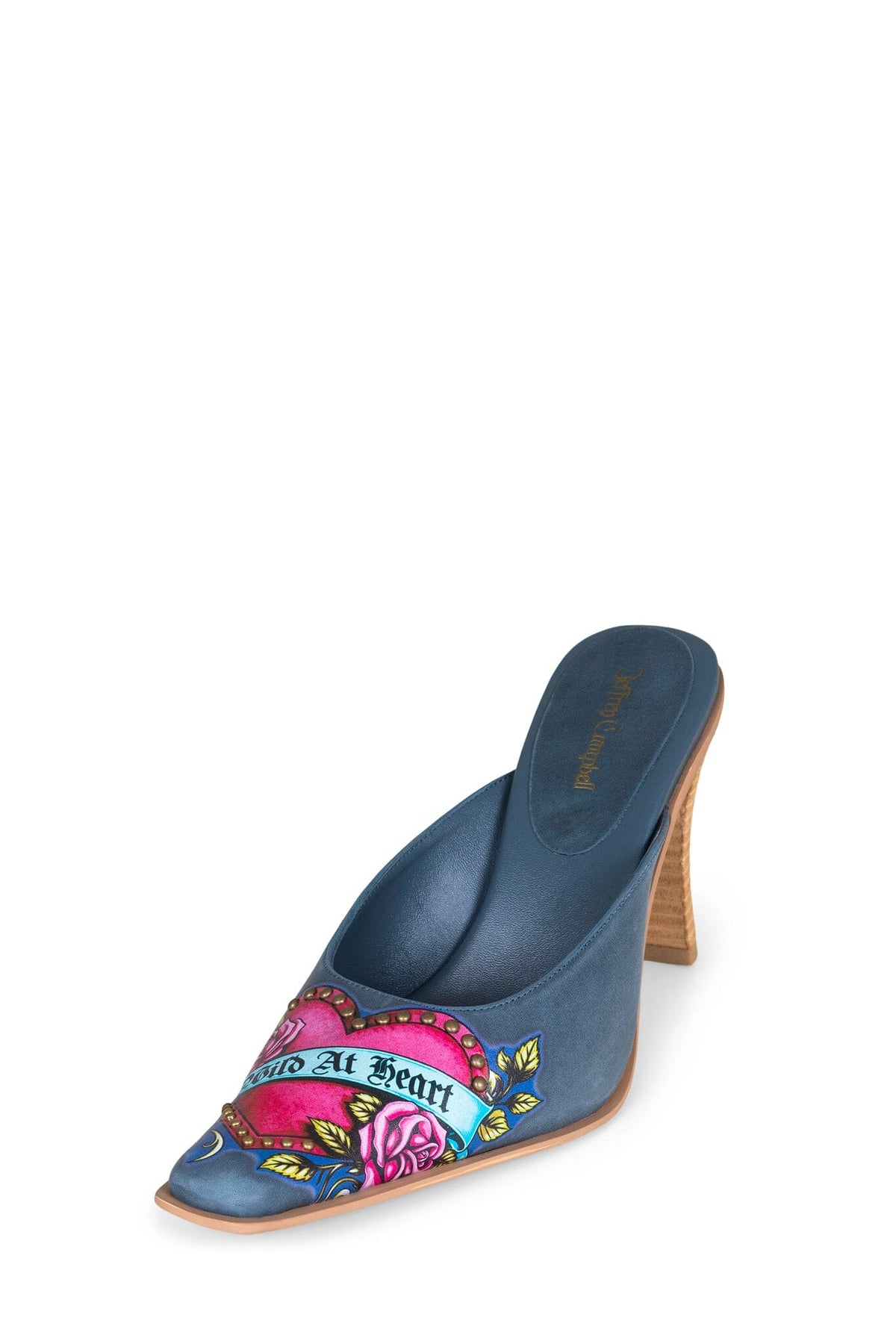 SLEUTH Heeled Mule Blue Brush Wild Combo _hover