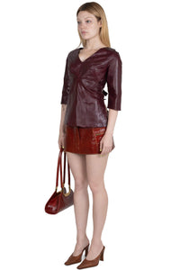SLEUTH Jeffrey Campbell Heeled Mule Rust 