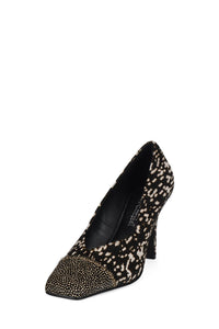 SOUND-F Jeffrey Campbell Heeled Sandal Black White Hair _hover