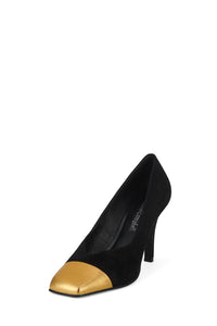 SOUND Jeffrey Campbell Heeled Sandal Black Gold Combo _hover