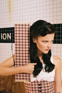 SPEAK-EASY Set Pink Plaid Tweed _hover