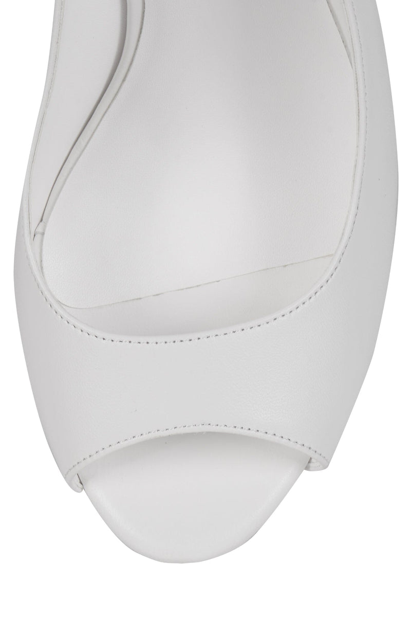 SPEED-SB Jeffrey Campbell Slingback Sandal White Silver