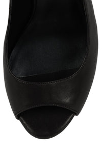 SPEED-SB Jeffrey Campbell Slingback Sandal Black Silver