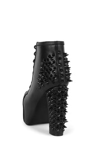 SPIKE Jeffrey Campbell Platform Bootie Black Black