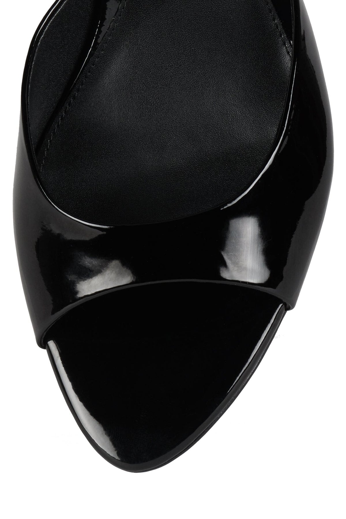 SPY-KID Jeffrey Campbell Kitten Heeled Sandal Black Patent