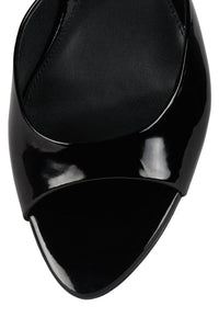 SPY-KID Jeffrey Campbell Kitten Heeled Sandal Black Patent