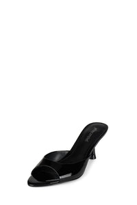 SPY-KID Jeffrey Campbell Kitten Heeled Sandal Black Patent