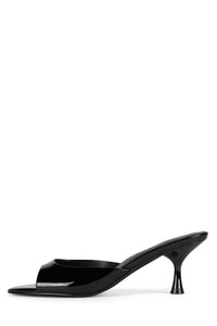 SPY-KID Jeffrey Campbell Kitten Heeled Sandal Black Patent 