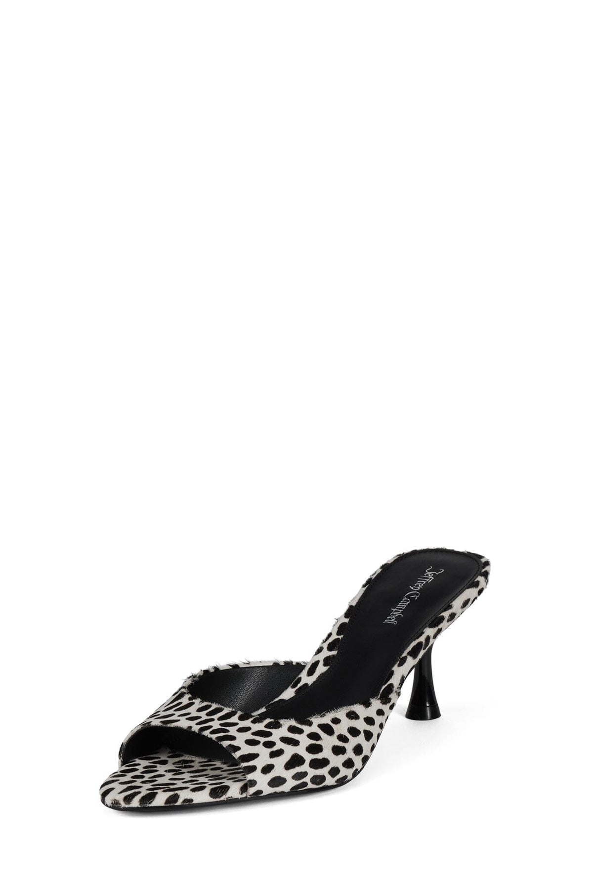 SPY-KID-F Jeffrey Campbell Heeled Sandal White Black Dot _hover