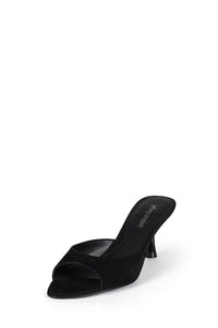 SPY-KID Jeffrey Campbell Kitten Heeled Sandal Black Suede