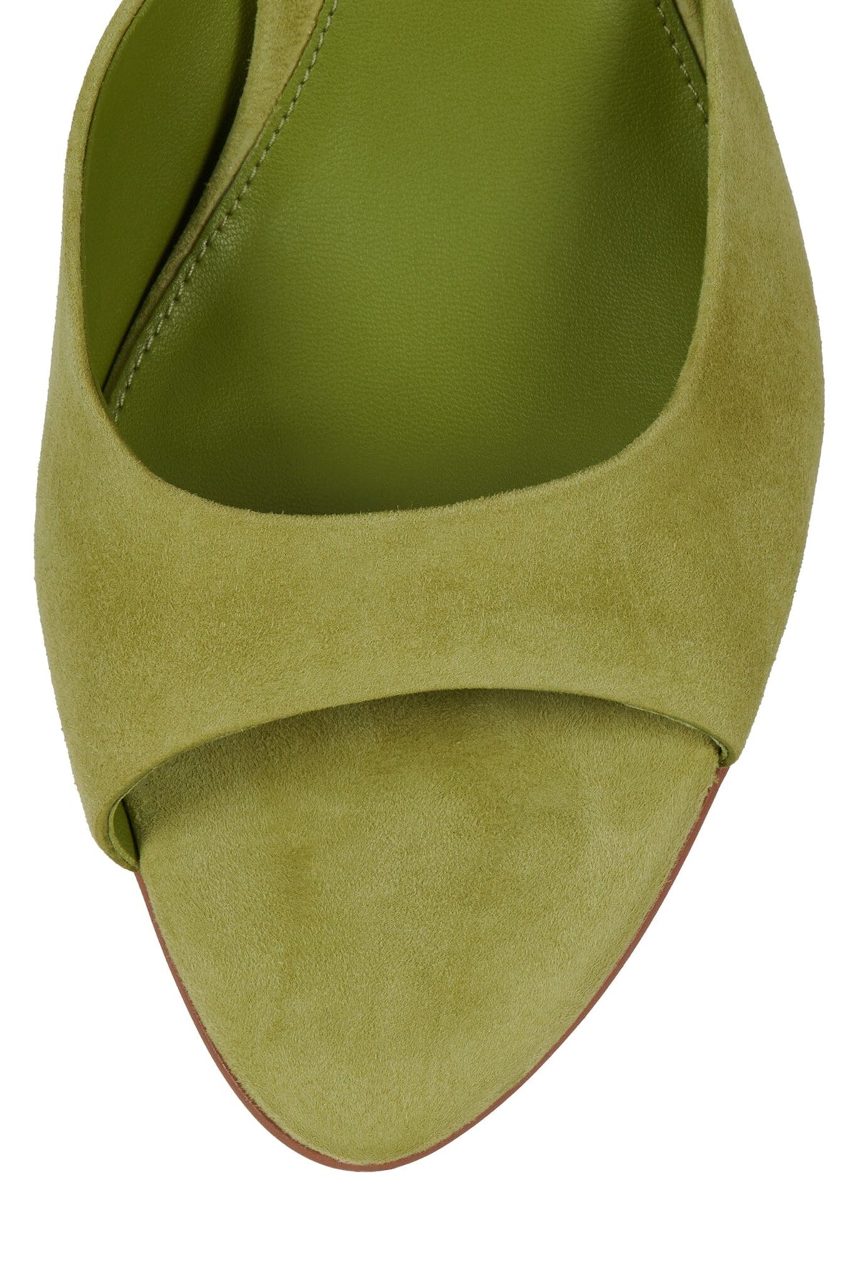 SPY-KID Jeffrey Campbell Heeled Sandal Bright Chartreuse Suede
