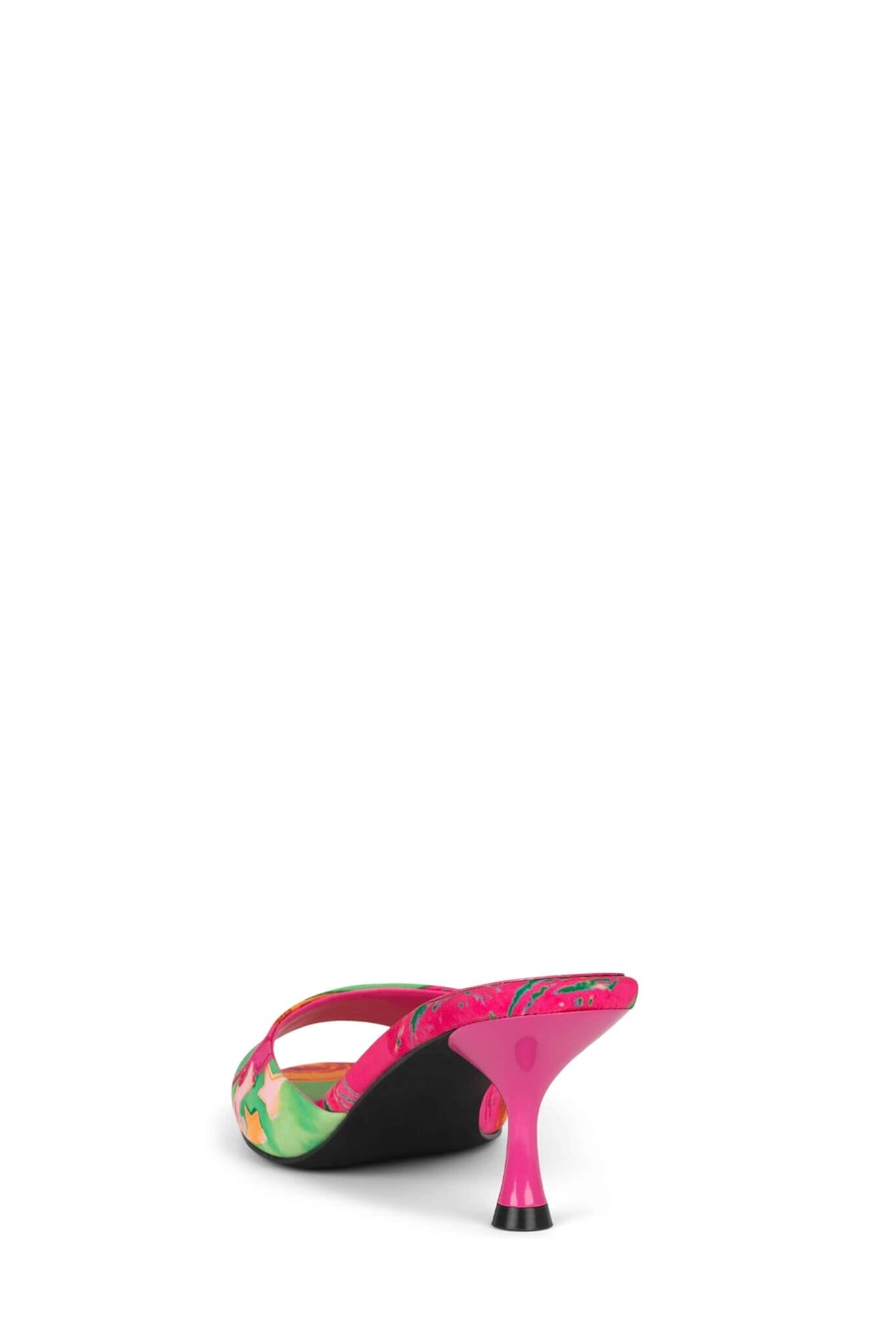 SPY-KID Jeffrey Campbell Kitten Heeled Sandal Green Bad Girl Combo