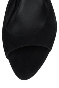 SPY-KID Jeffrey Campbell Kitten Heeled Sandal Black Suede
