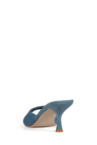 SPY-KID Jeffrey Campbell Kitten Heeled Sandal Blue Suede 