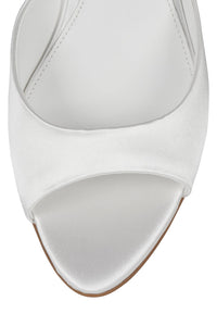 SPY-KID Jeffrey Campbell Heeled Sandal White Satin