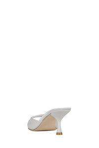 SPY-KID Jeffrey Campbell Heeled Sandal White Satin