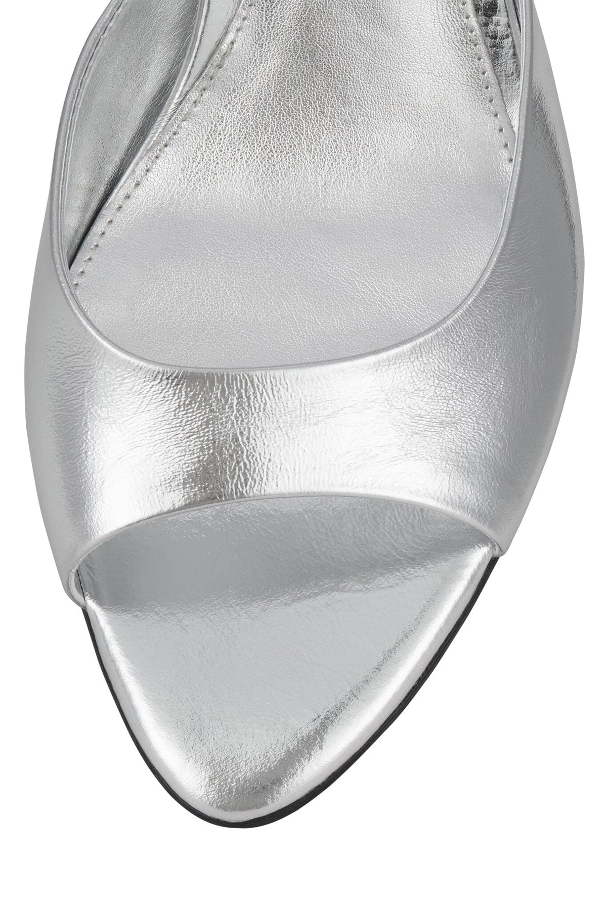 SPY-KID Jeffrey Campbell Heeled Sandal Silver Crinkle