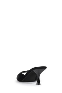 SPY-KID Jeffrey Campbell Kitten Heeled Sandal Black Suede