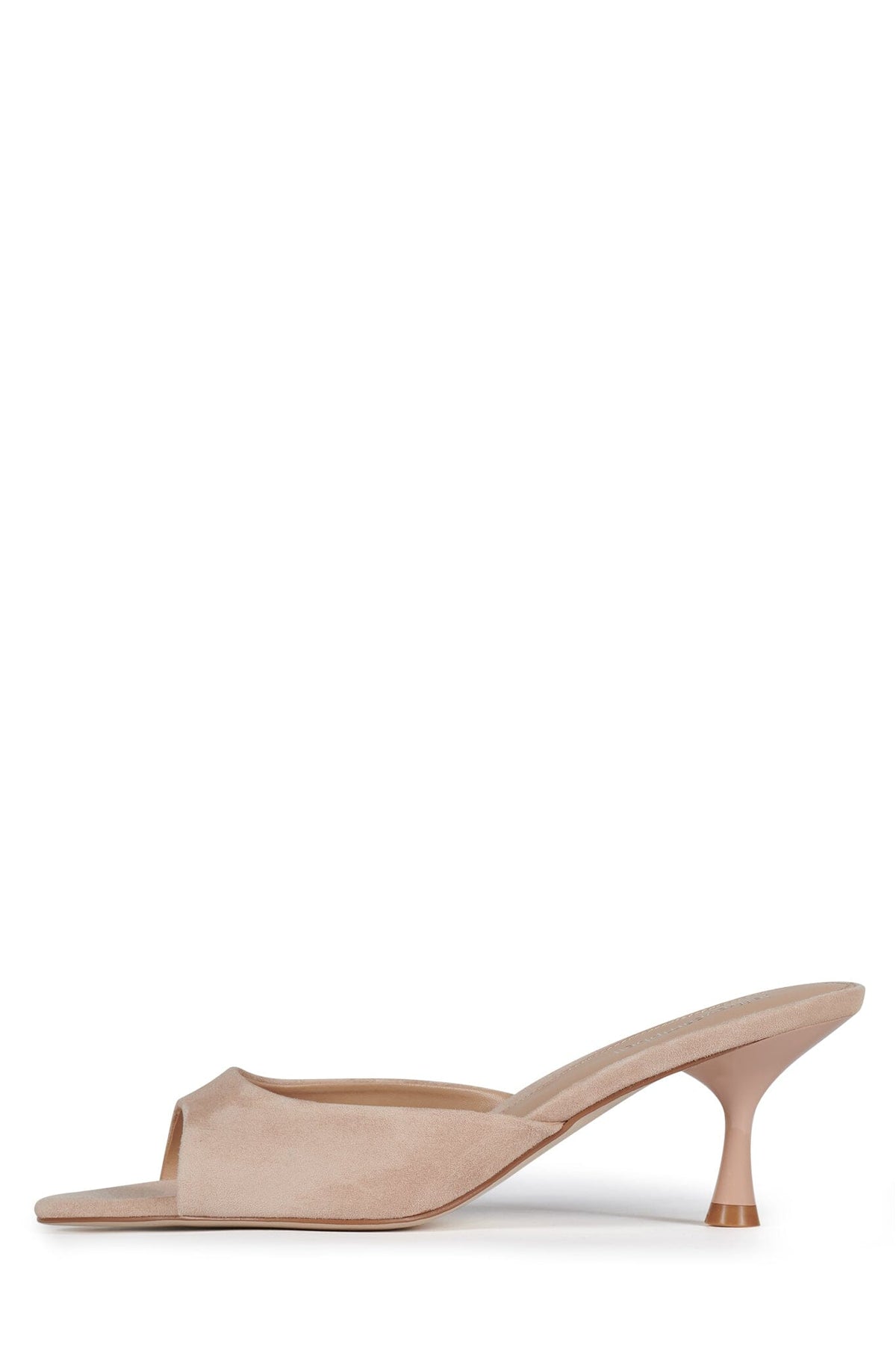 SPY-KID Jeffrey Campbell Kitten Heeled Sandal Beige Suede