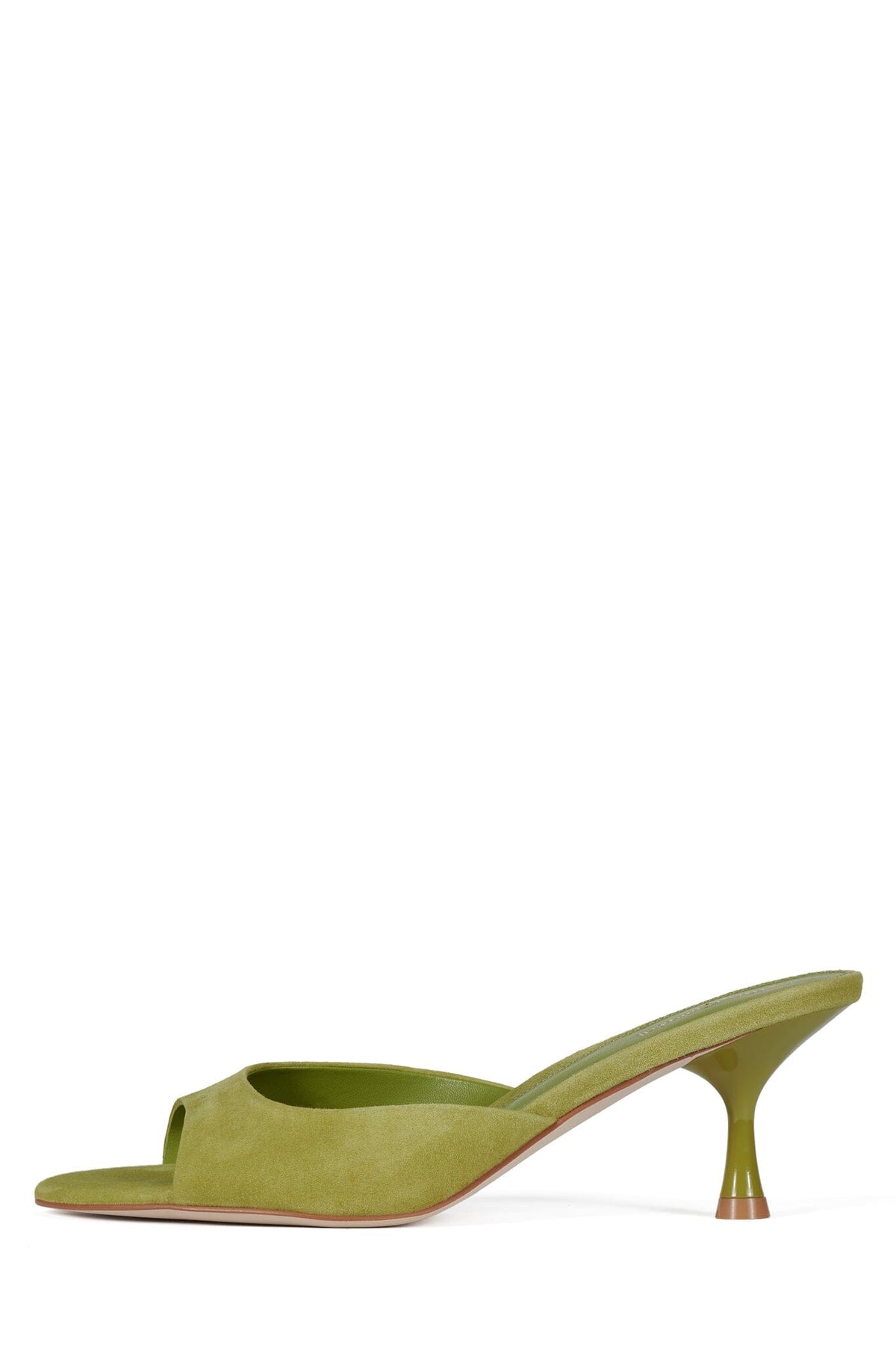 SPY-KID Jeffrey Campbell Heeled Sandal Bright Chartreuse Suede