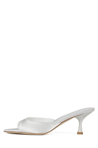 SPY-KID Jeffrey Campbell Heeled Sandal White Satin