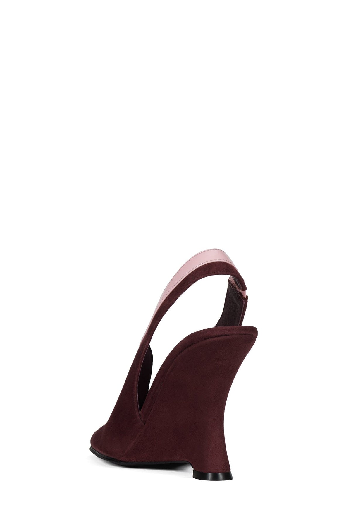 STRAITS Jeffrey Campbell Slingback Wedge Wine Suede Pink
